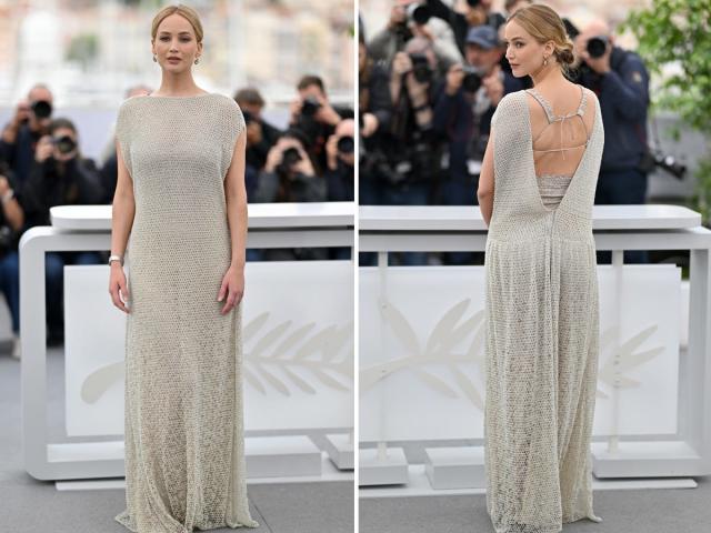 Jennifer Lawrence's Embellished Sheer Gown and Gloves Steal the Show at 'No  Hard Feelings' Premiere