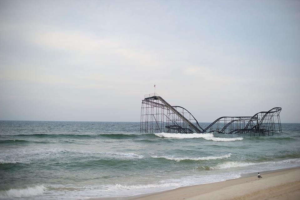 A rollercoaster in the ocean