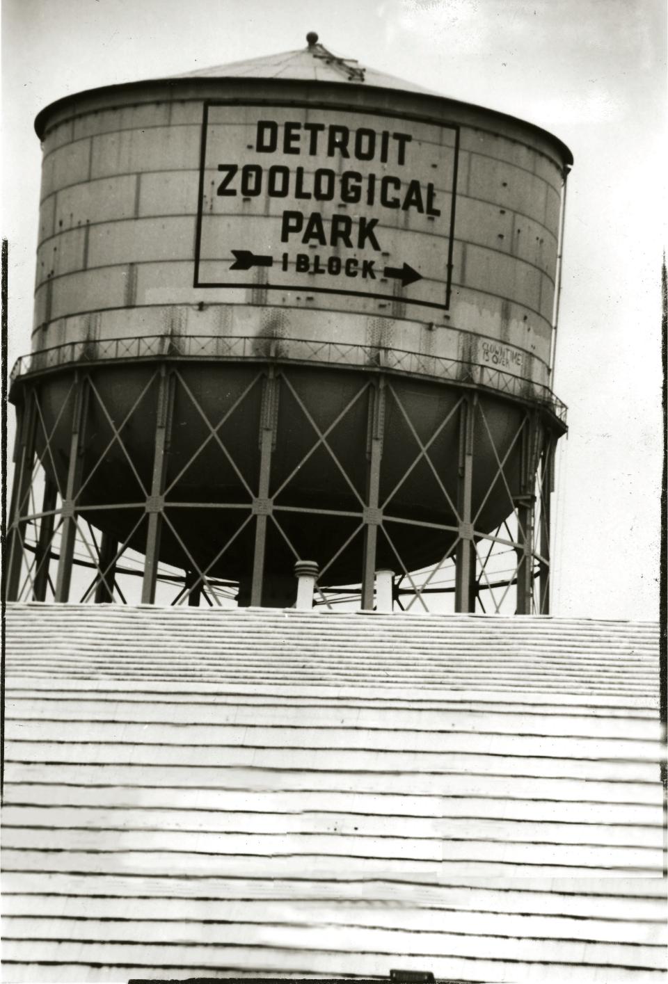 The water tower near the Detroit Zoo in 1985.