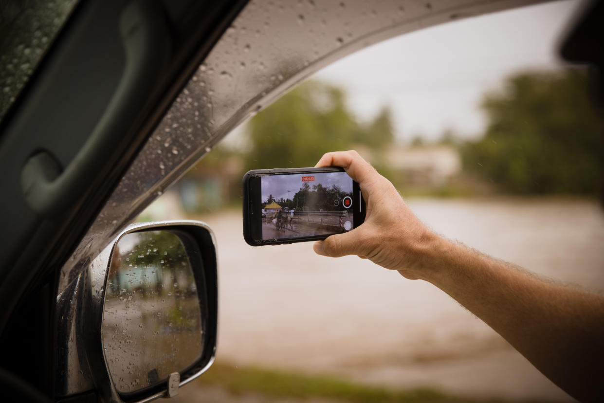 Documentation by mobile phone video (smart phone) from inside a car of flooded street and bridge after heavy rain storm in Dar es Salam, Tanzania.
Extreme weather conditions and natural disasters as a consequence of global warming and climate change is detrimental in developing countries, where infrastructure and power connections are destroyed. Also plastic and trash is flushed from land to rivers into the ocean destroying their pristine marine environment.