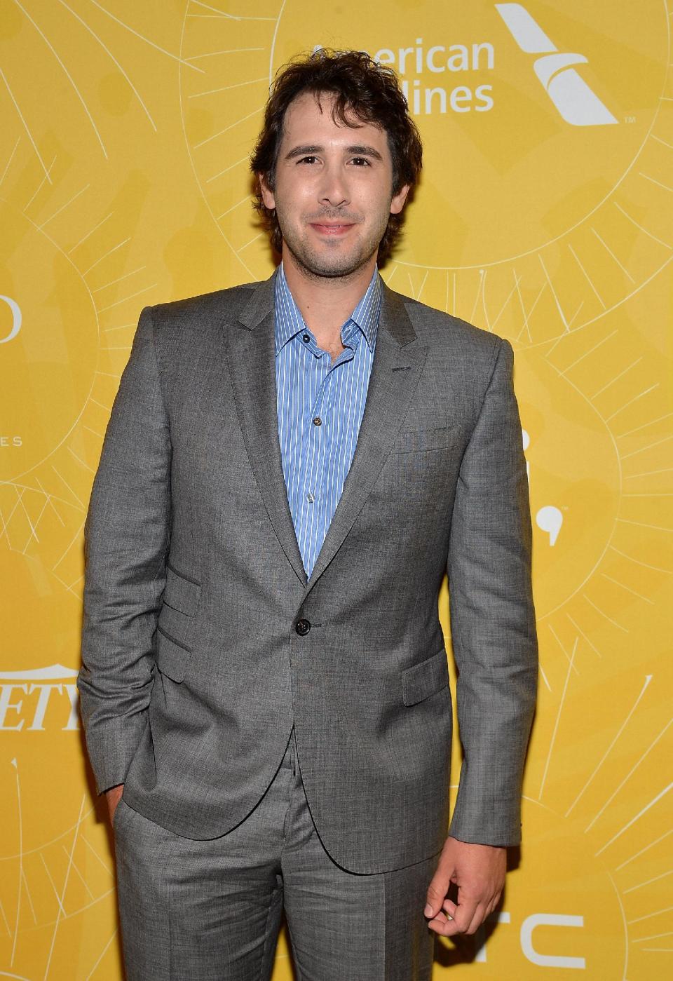 Singer Josh Groban attends Variety's "Power of Women: New York" luncheon at Cipriani Midtown on Friday, April 25, 2014 in New York. (Photo by Evan Agostini/Invision/AP)