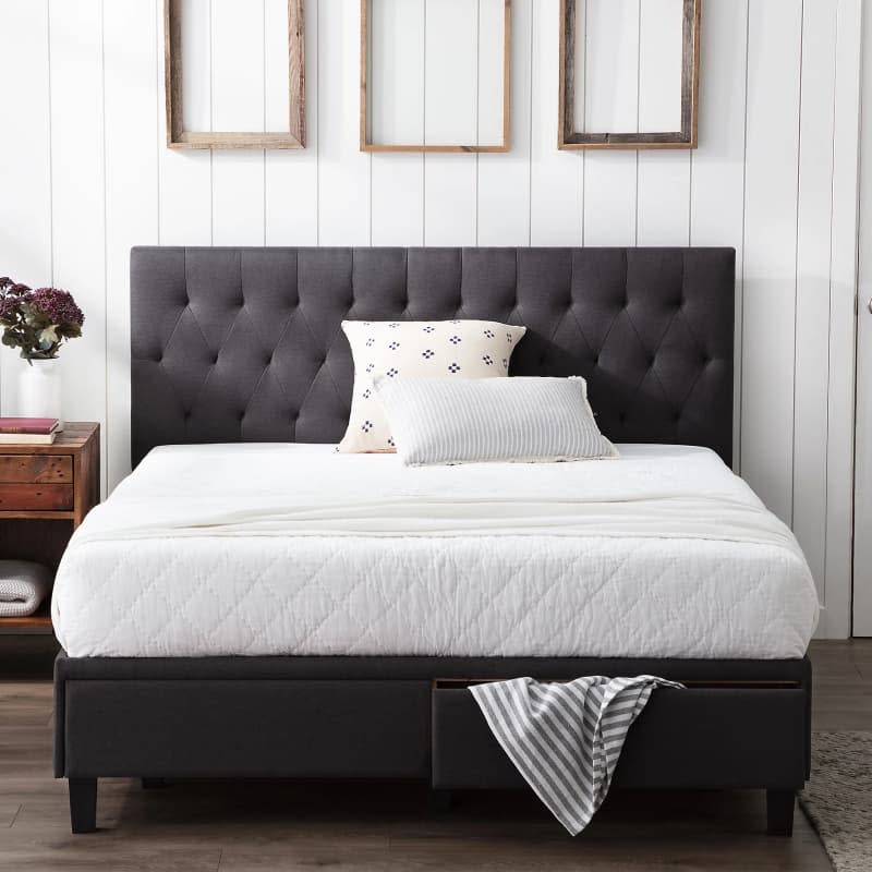 Brookside Anna Upholstered Queen Bed with Drawers