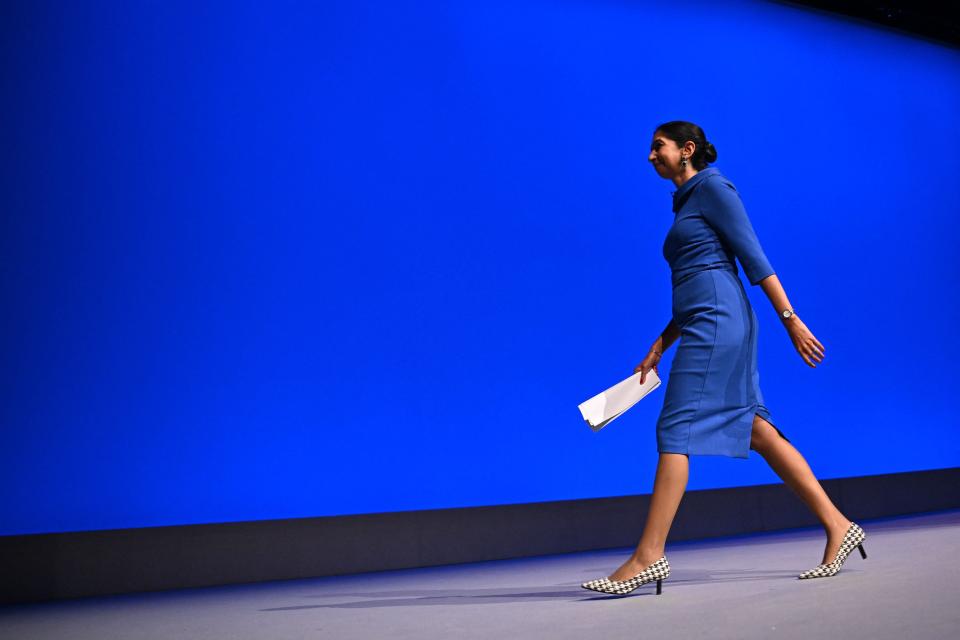 Britain's Home Secretary Suella Braverman (AFP via Getty Images)