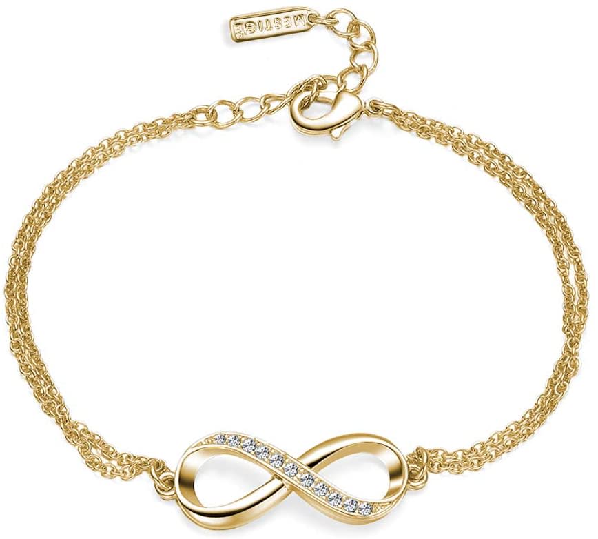 Mestige Jewellery Gold Infinitely Yours Bracelet with Swarovski® Crystals. Photo: Amazon Australia 