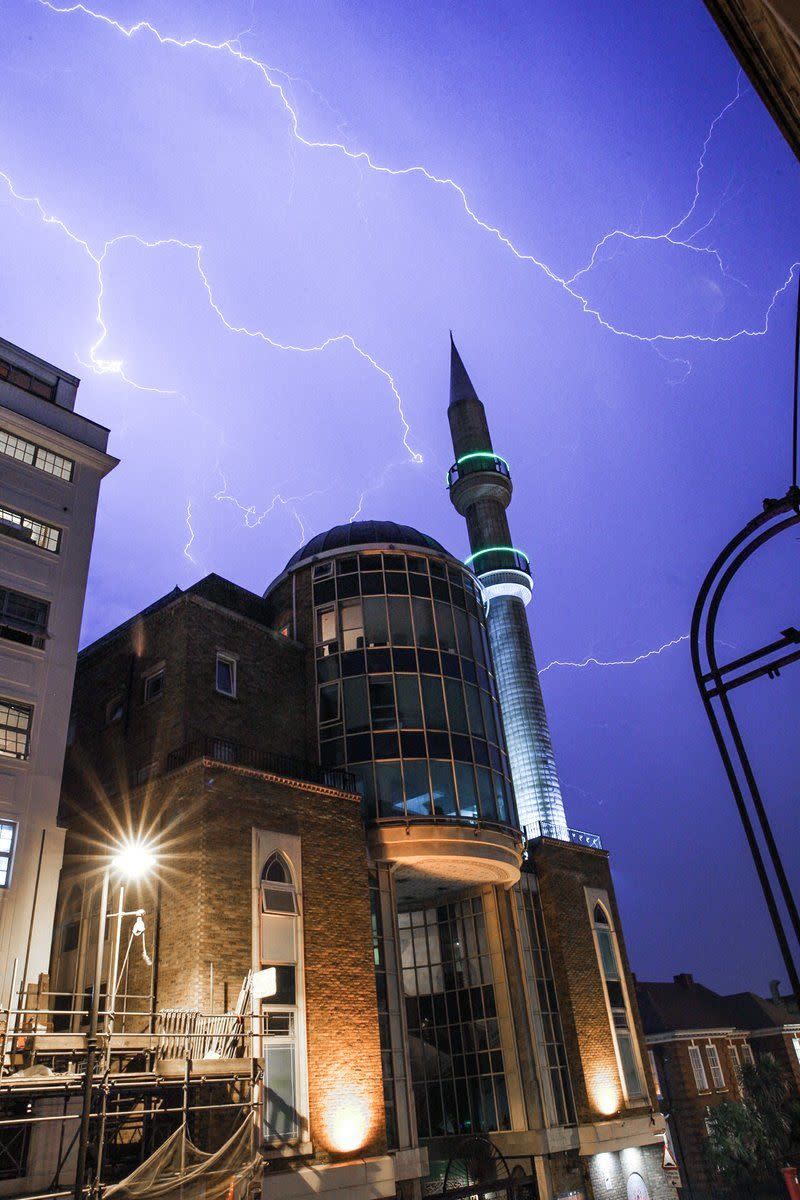 There were dramatic scenes as lightning strikes hit the UK in the ‘mother of all thunderstorms’