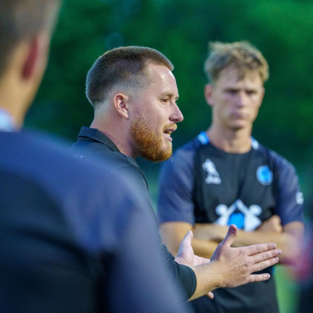 Coach Marco Bernardini begins his third season in charge of Lansing City Football, which opens play Saturday night at Okemos High School.