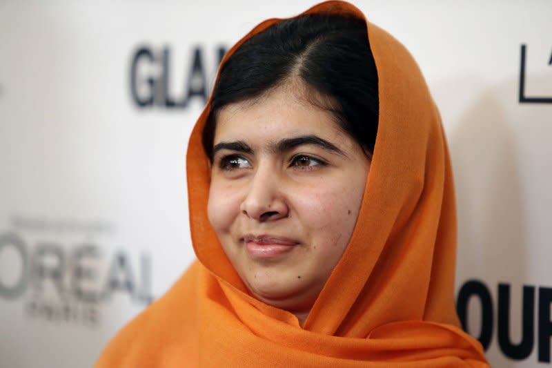 On October 9, 2012, Malala Yousafzai, an advocate for girls' education in Pakistan, survived being shot three times as she attempted to board a bus to school. File Photo by John Angelillo/UPI
