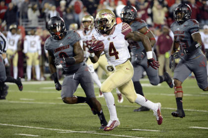 Dalvin Cook ran for two touchdowns in Florida State's comeback against Louisville. (USA TODAY Sports) 