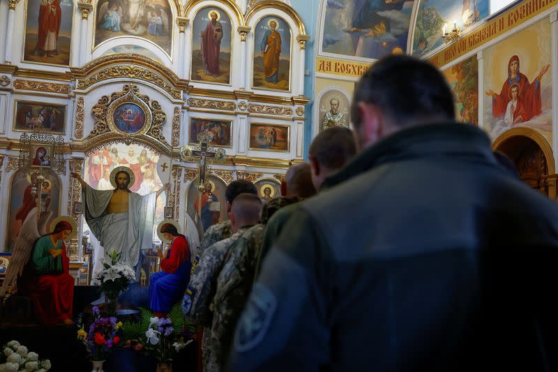 Orthodox Easter celebration near a front line in Donetsk region