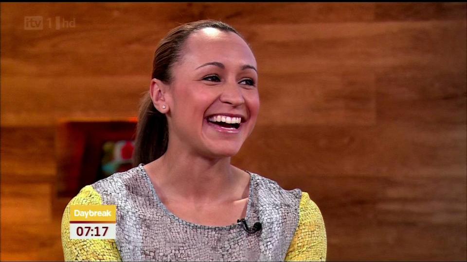 Jessica Ennis appears on ' Day Break ' talking about the Olympics. Shown on ITV1 HDEngland - 31.05.12Supplied by WENN.comWENN does not claim any ownership including but not limited to Copyright or License in the attached material. Any downloading fees charged by WENN are for WENN's services only, and do not, nor are they intended to, convey to the user any ownership of Copyright or License in the material. By publishing this material you expressly agree to indemnify and to hold WENN and its directors, shareholders and employees harmless from any loss, claims, damages, demands, expenses (including legal fees), or any causes of action or  allegation against WENN arising out of or connected in any way with publication of the material.