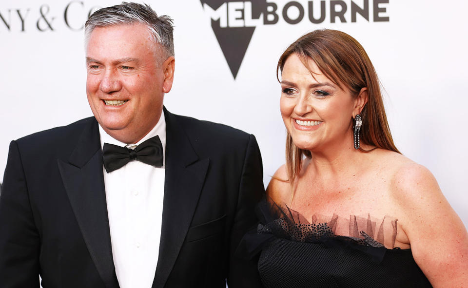 Eddie McGuire, pictured here with wife Carla at the NGV Gala at the National Gallery of Victoria in 2022.