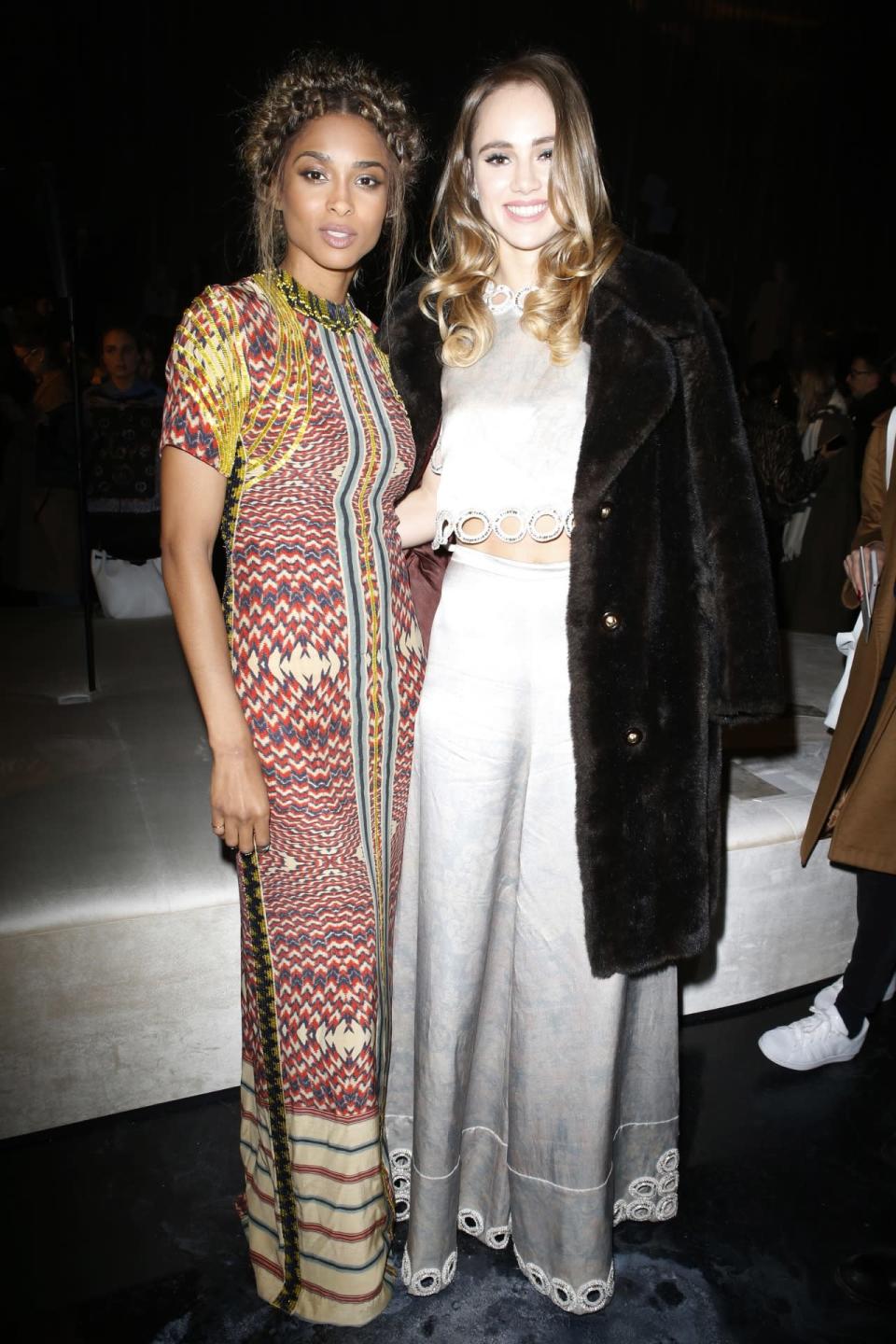 Ciara, who sported a swoon-worthy crown braid, looked resplendent in a printed maxi dress and Suki was a treat for the eyes in an ethereal satin co-ord. 