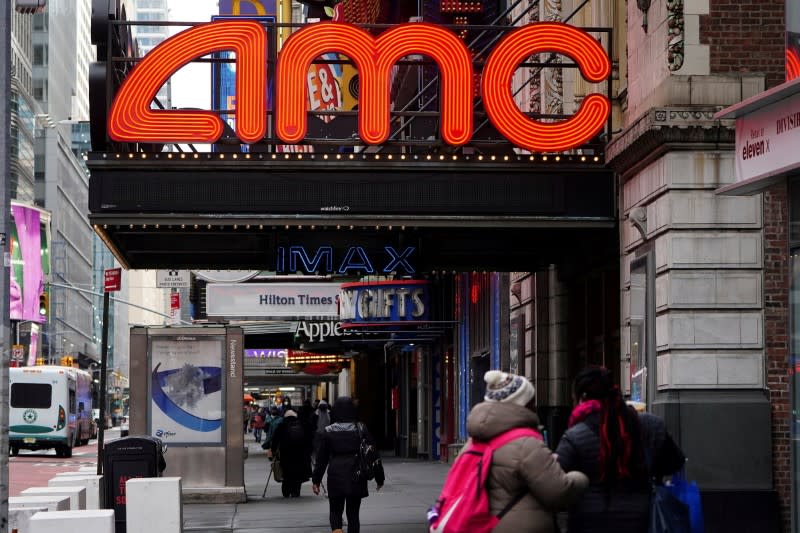 FILE PHOTO: An AMC theatre is pictured in New York