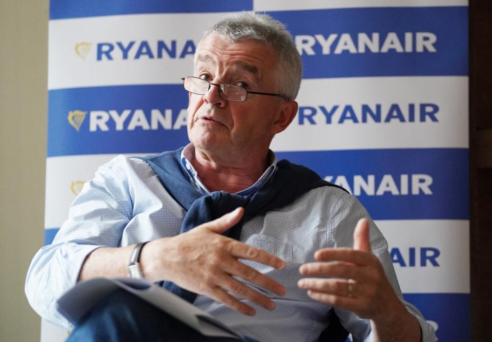 Ryanair boss Michael O’Leary said he aims to create 5,000 jobs over the next five years (Jonathan Brady/PA) (PA Wire)