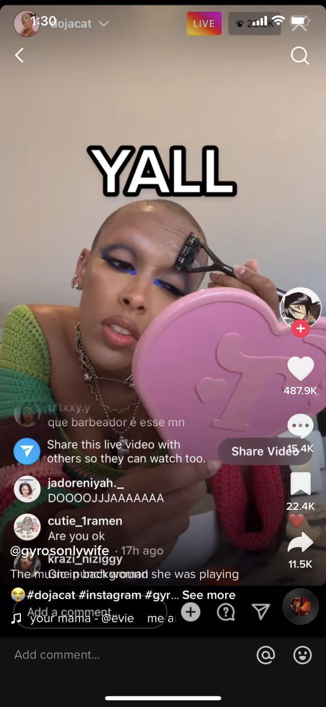 Doja Cat Just Shaved Off Her Hair AND Eyebrows on Instagram Live