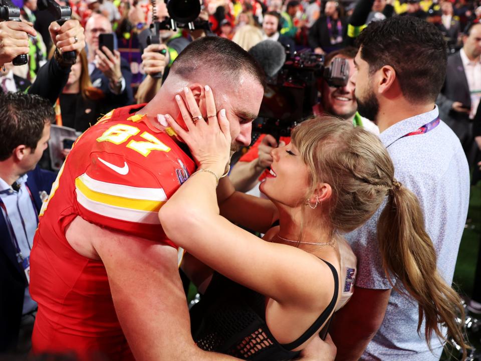 Travis Kelce and Taylor Swift Super Bowl