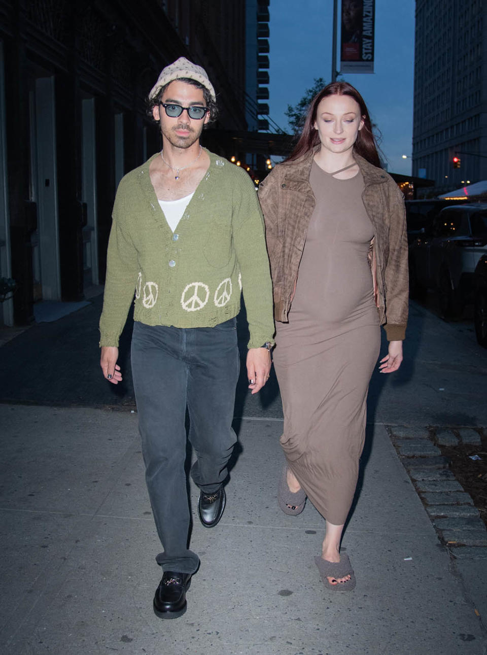 Joe Jonas and his wife Sophie Turner go for an afternoon stroll together in New York City on May 6, 2022. - Credit: WavyPeter / SplashNews.com