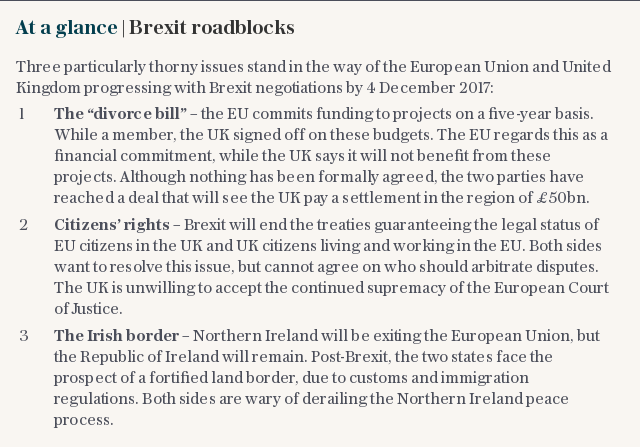 At a glance | Brexit roadblocks