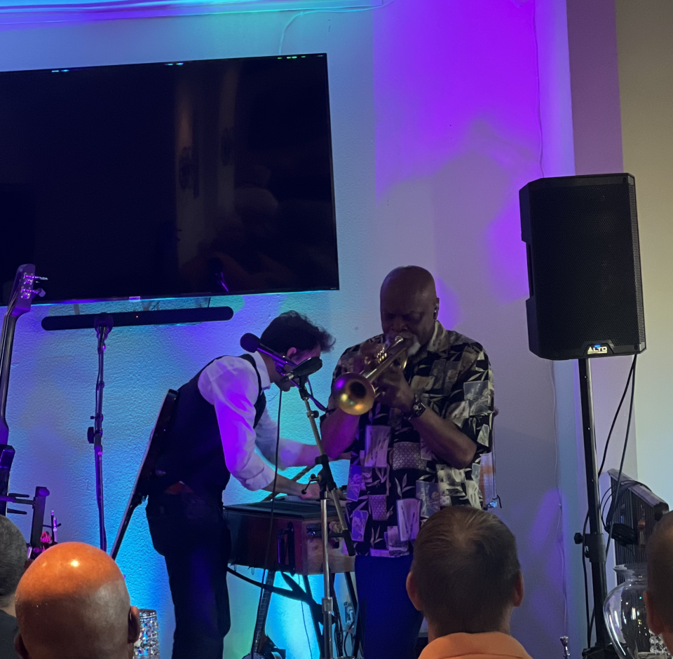 Jeremie Levi Samson (left) performs for Mon Petit Salon at Palm Springs Cultural Center every Monday 5-7:30 p.m. on the second floor. Wayne Cobham (right) is featured as a special guest.