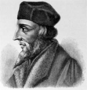 15世紀的捷克宗教改革先驅胡斯。（維基百科公有領域）
