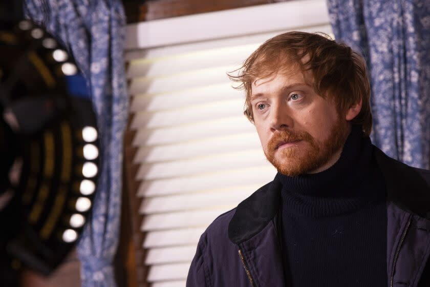 Rupert Grint is interviewed upon arrival at the special screening of the film 'Knock at the Cabin' in London, Wednesday, Jan. 25, 2023. (Photo by Vianney Le Caer/Invision/AP)