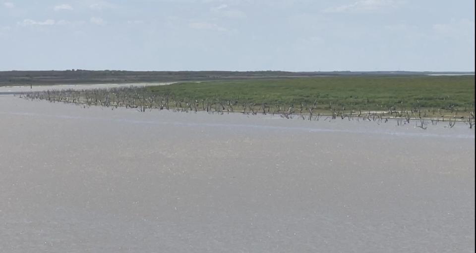 The Rio Grande reached its lowest levels as drought conditions hit Zapata, Texas, on July 28, 2022. (Sandra Sanchez/Border report file Photo)