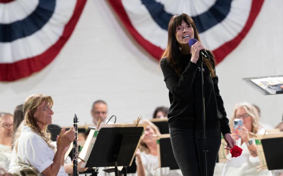 “American Graffiti” actress MacKenzie Phillips made an appearance during the season opener of MoBand at Graceada Park in Modesto, Calif., Thursday, June 8, 2023. This year marks the 50th anniversary of the movie’s 1973 release.