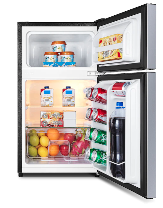 5) Hisense 3.3-cu ft Mini Fridge Freezer Compartment