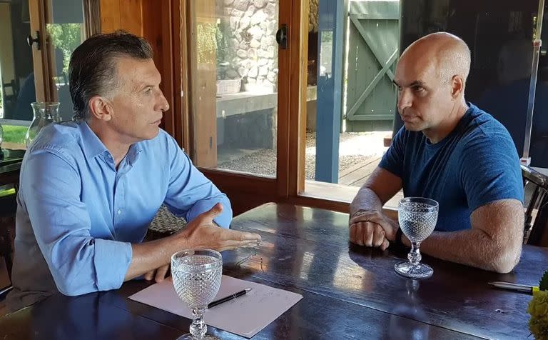 Macri y Larreta, en una reunión en el Sur