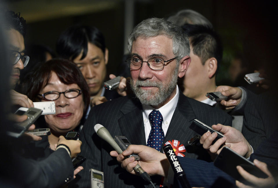 Paul Krugman, pictured here, reviewed Robert Gordon’s latest book. REUTERS/Franck Robichon/Pool