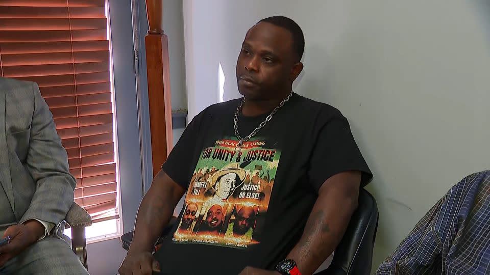 Eddie Parker wears a T-shirt showing a photo of Emmett Till. - CNN