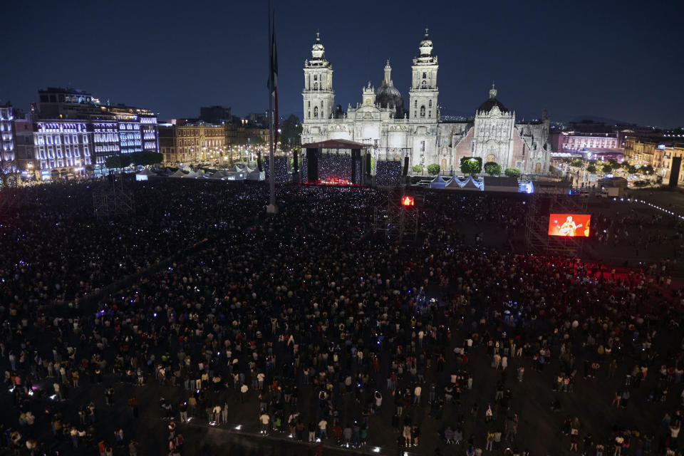 Una panorámica del zócalo durante el concierto de Julieta Venegas (Foto: Jaime Nogales/Medios y Media/Getty Images)