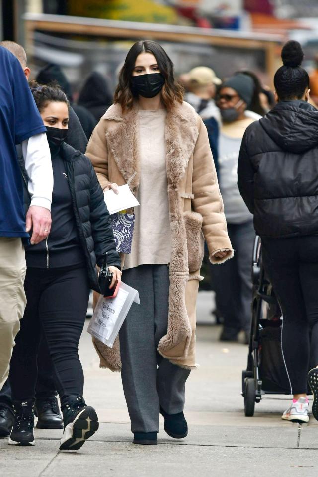 Selena Gomez Looks Cozy In a Sherpa Coat & Dr. Martens Platform Boots –  Footwear News