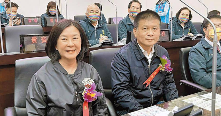 台南市議長邱莉莉、副議長林志展得知一審獲判無罪，感謝司法還他們清白。（圖／報系資料照）