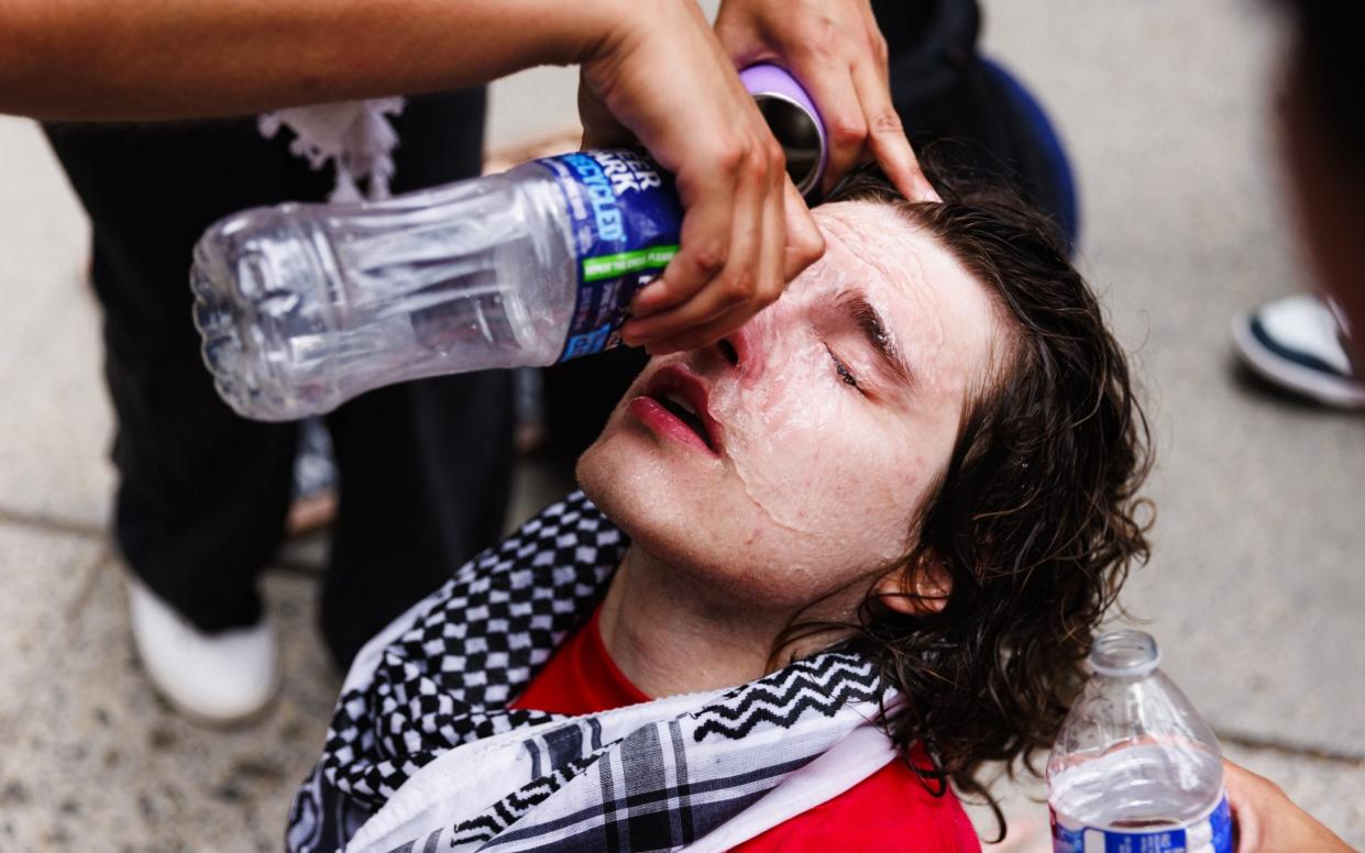 People treated for pepper spray on Capitol Hill