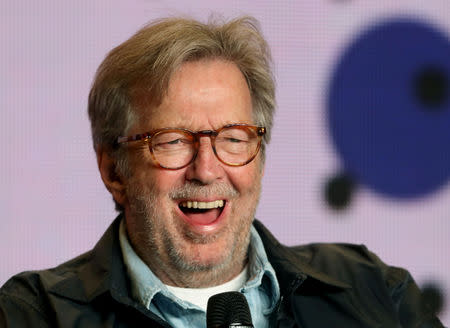 FILE PHOTO: Eric Clapton attends a press conference to promote the film "Life in 12 Bars" at the Toronto International Film Festival (TIFF) in Toronto, Canada, September 11, 2017. REUTERS/Fred Thornhill/File Photo