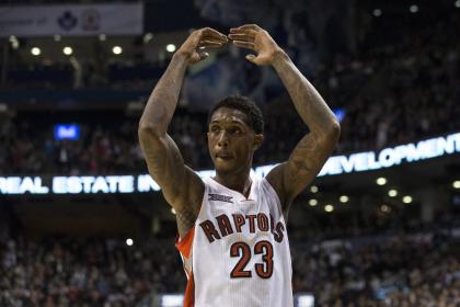 Lou Williams would like you to get up on your feet and clap for him. (AP/The Canadian Press/Chris Young)
