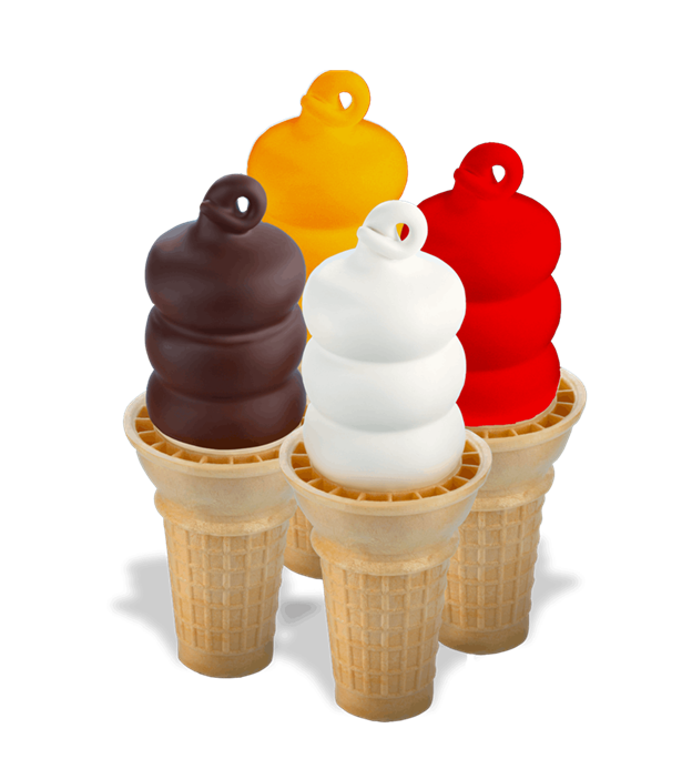 For $1, you can have your free Dairy Queen cone dipped in  a flavor like chocolate, cherry or butterscotch.