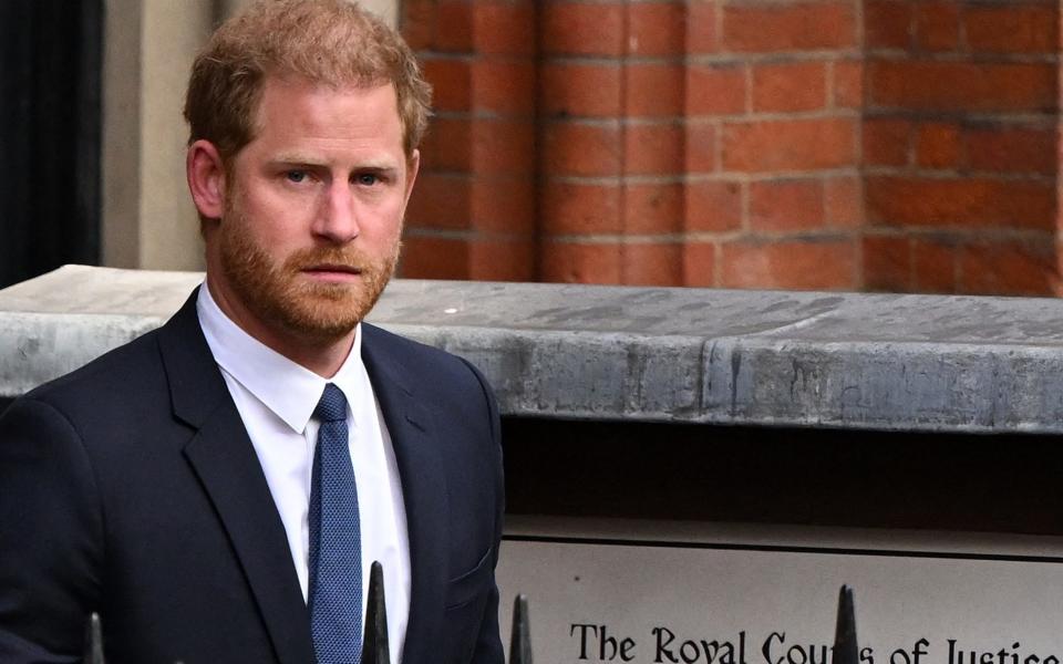 Prince Harry outside the High Court in March last year