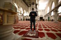 Al-Aqsa mosque reopened to worshippers after a two-and-a-half month coronavirus closure, in Jerusalem's Old City