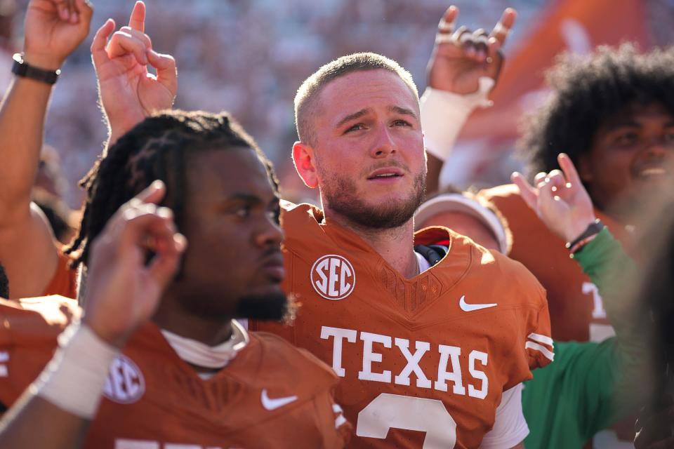 Texas quarterback Quinn Ewers will make his second trip to Michigan Stadium this weekend when the Longhorns play the Michigan Wolverines. He was a backup at Ohio State when the Buckeyes played in Ann Arbor in 2021.