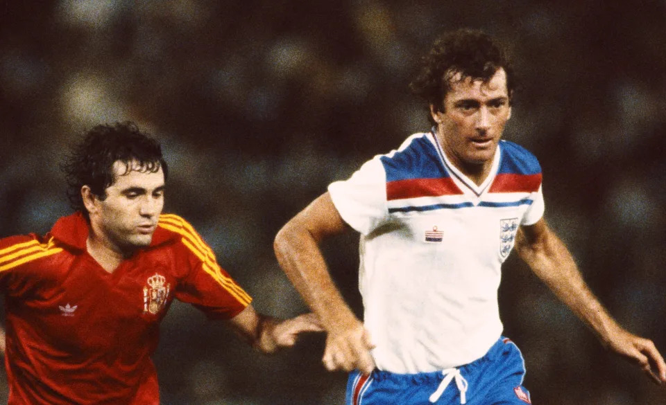 Francis in action during the 1982 World Cup match between Spain and England at the Bernabeu stadium on July 5, 1982