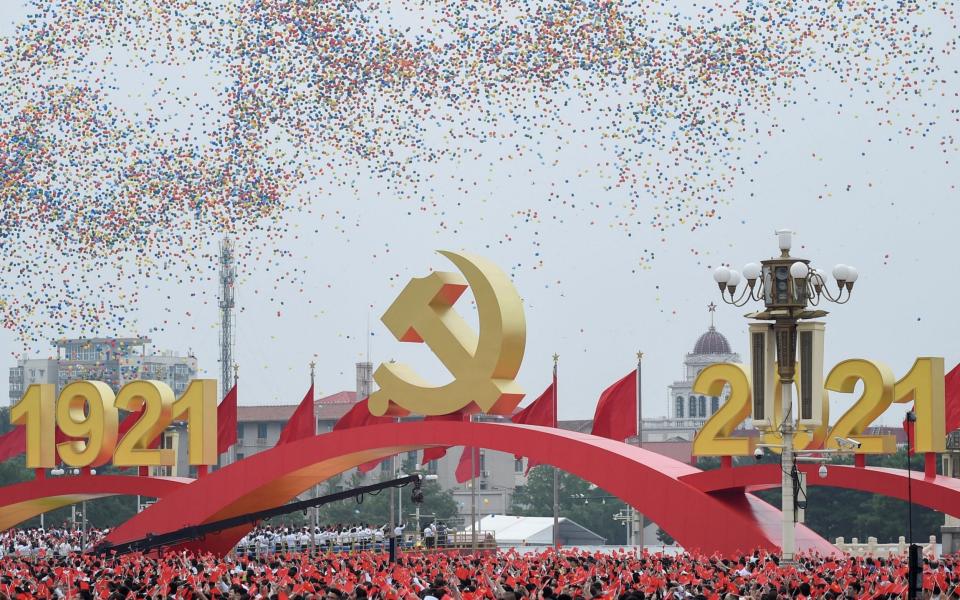  Balloons fly during the celebration