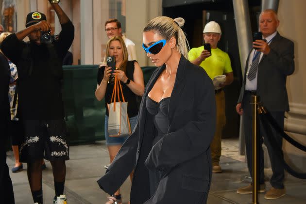 Kim Kardashian is seen on Sept. 20, 2022, in New York City. She has agreed to settle charges over promoting a crypto asset without disclosing she was paid to do so, the SEC said Oct. 3, 2022. (Photo: Robert Kamau via Getty Images)