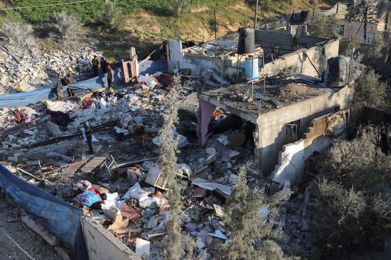 Aftermath of Israeli strike, amid the ongoing conflict between Israel and Palestinian Islamist group Hamas, in Rafah