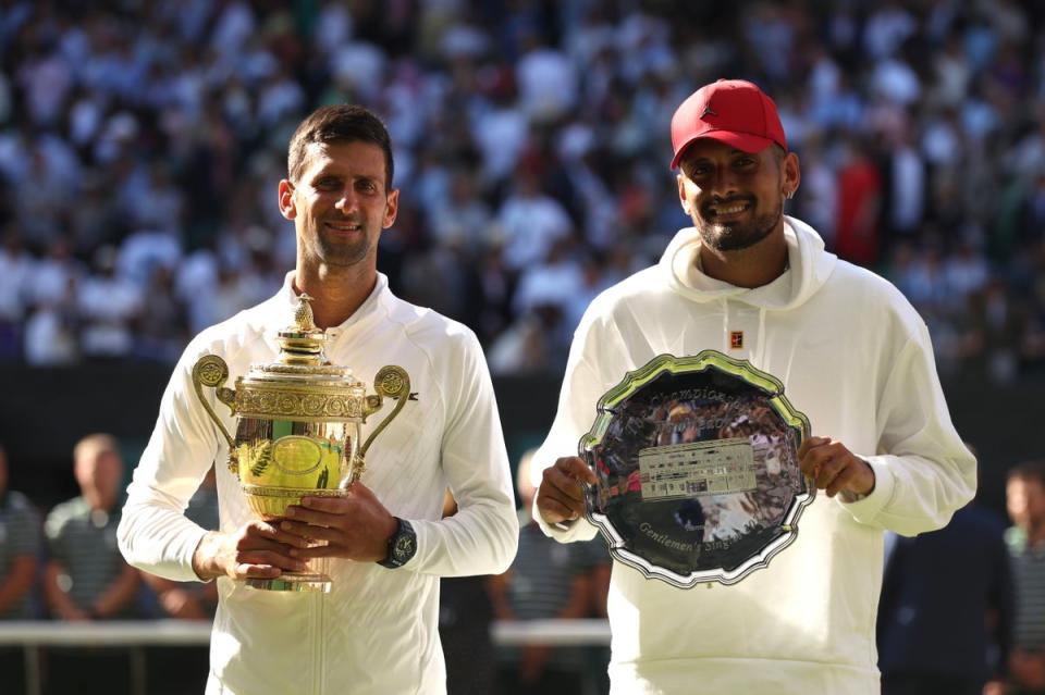 Novak Djokovic defeated Nick Kyrgios in last year’s men’s final  (Getty Images)