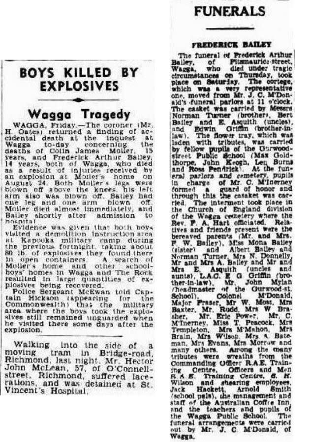 The Daily Advertiser records revealed Nicholas' ghost friend is actually Frederick Bailey who died playing with explosives. Source: Supplied