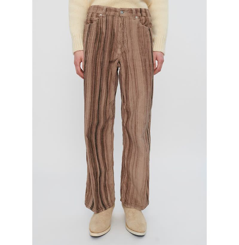 Hair Stripe Cord Vast Cut Pants