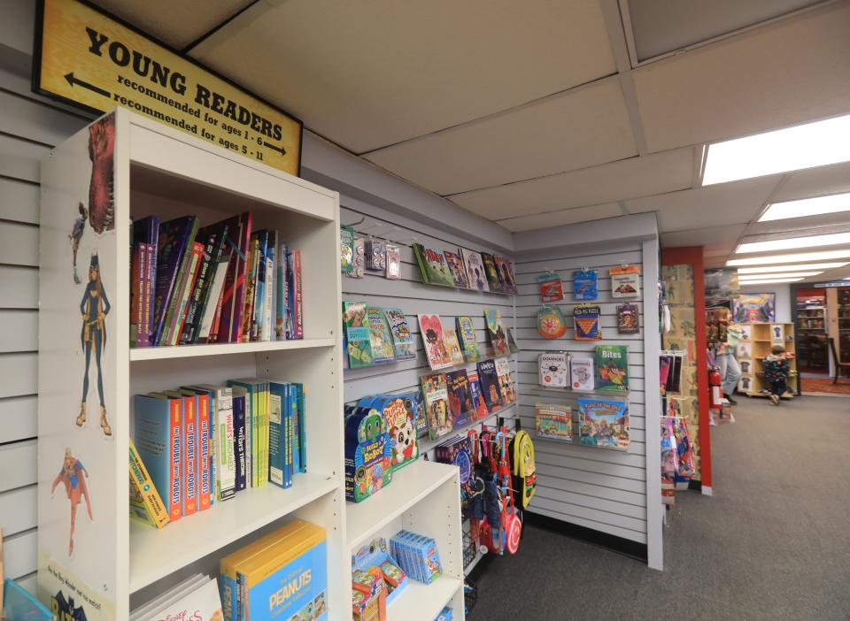 The young readers section at Megabrain Comics in Rhinebeck on February 9, 2024.