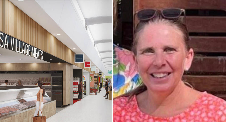 Photo of Noosa Village Shopping Centre and a photo of Louise Nevett.